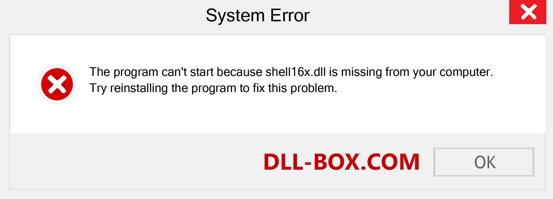  shell16x.dll file is missing?. Download for Windows 7, 8, 10 - Fix  shell16x dll Missing Error on Windows, photos, images